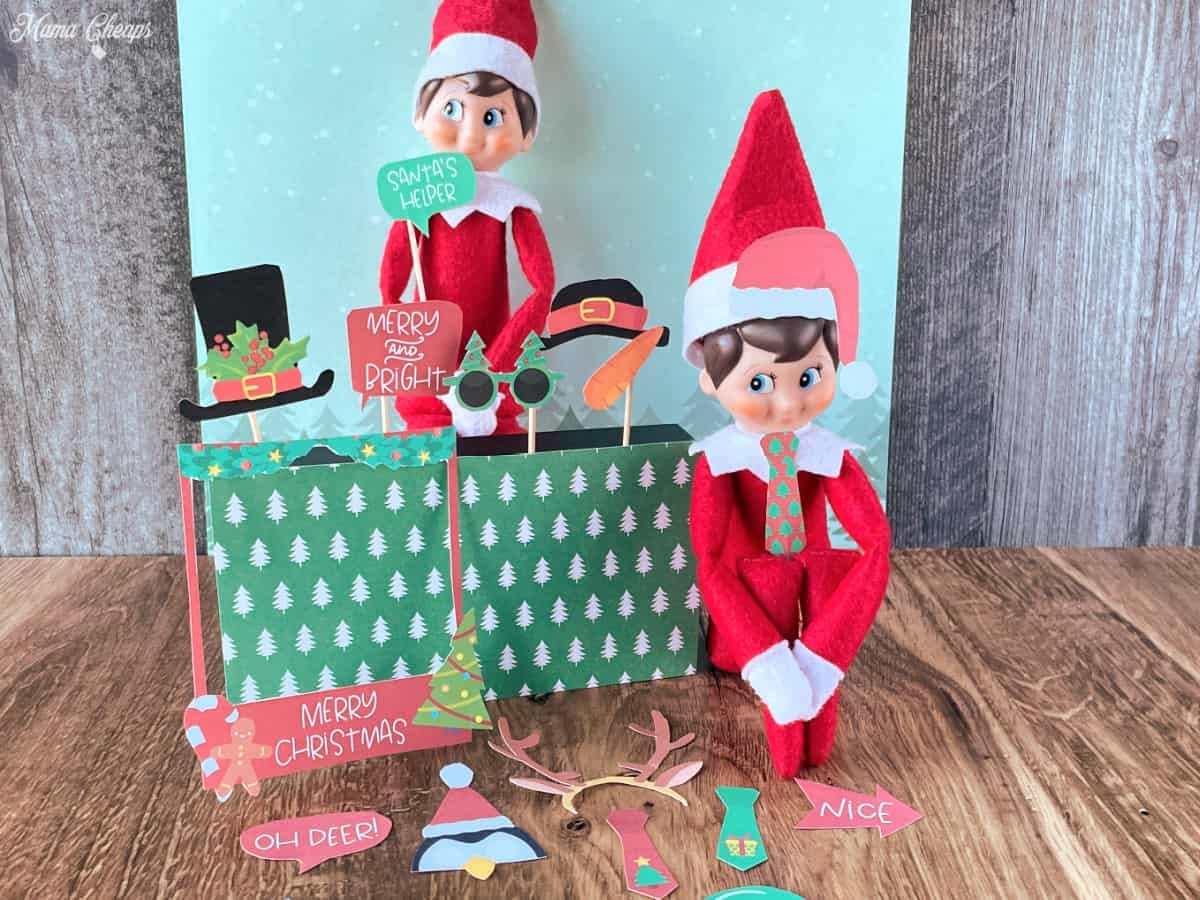 Printable Elf Sized Photo Booth Props Mama Cheaps 