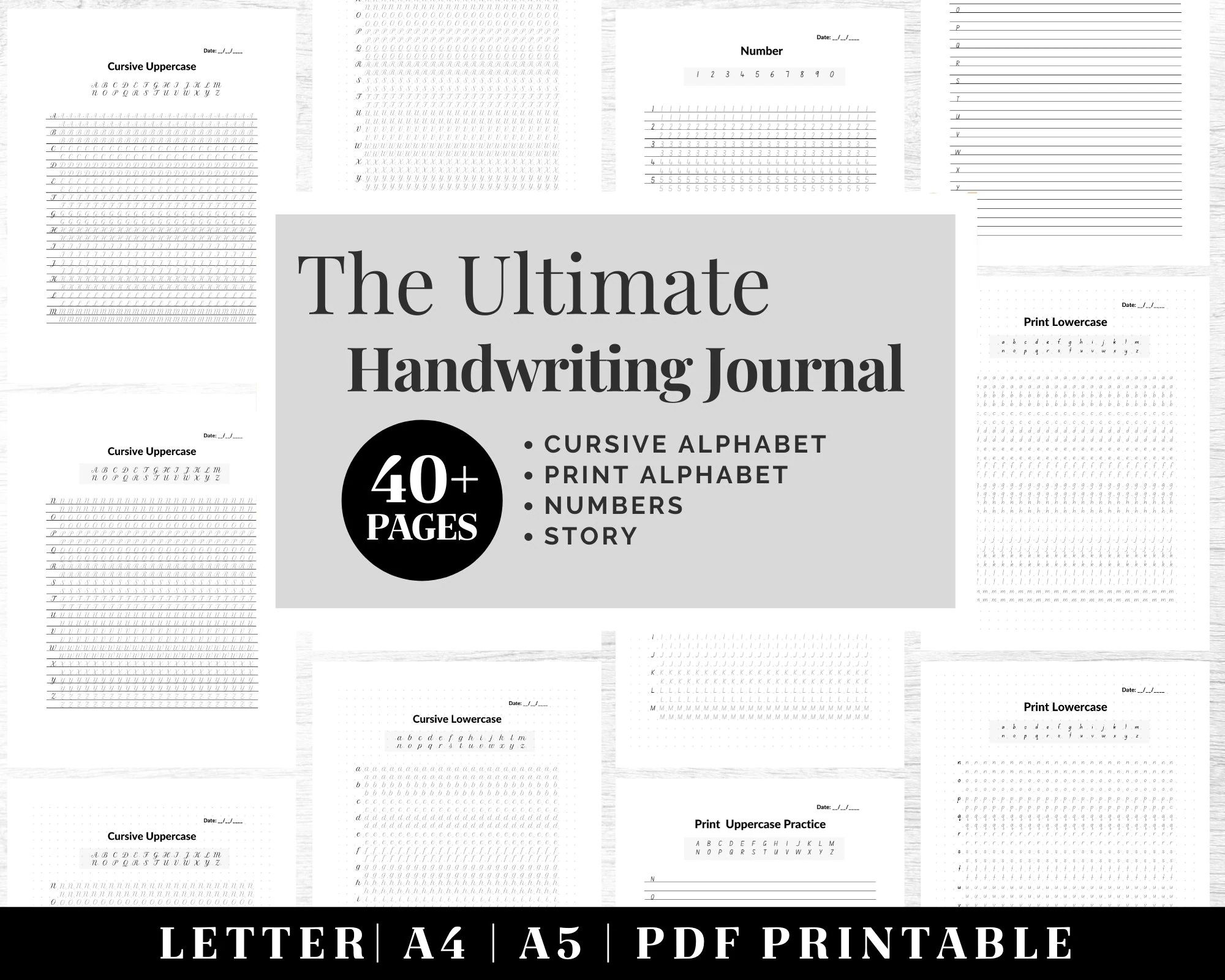 Printable Handwriting Practice Guide Neat Handwriting Worksheet Adult Handwriting Workbook Penmanship Practice Cursive Worksheets