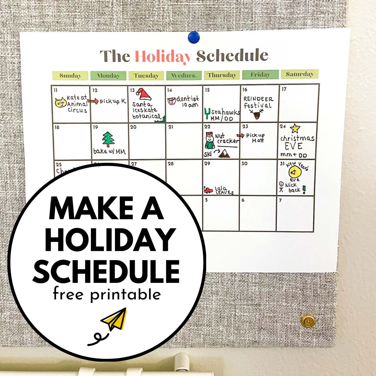 Free Printables For Preschool Holiday