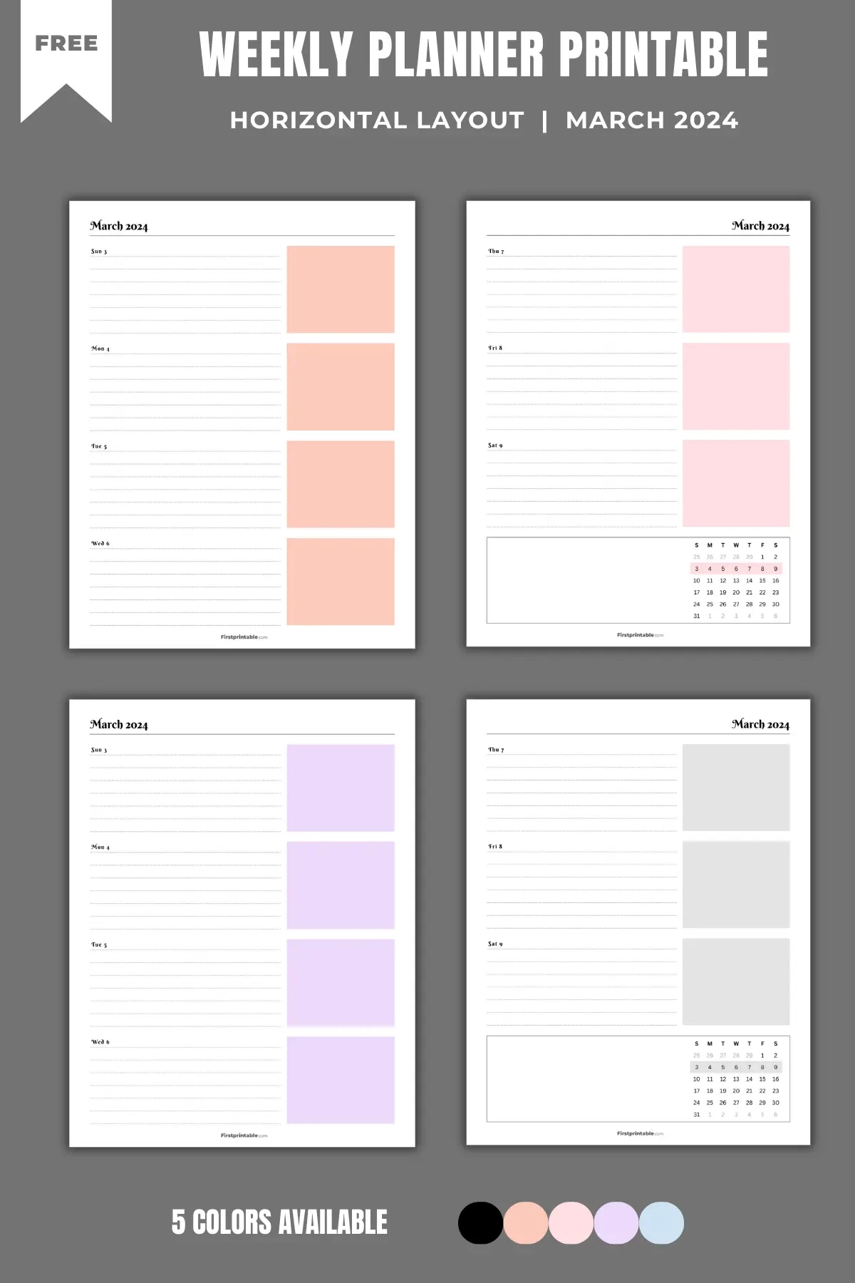 Weekly Planner Printable Free 2024