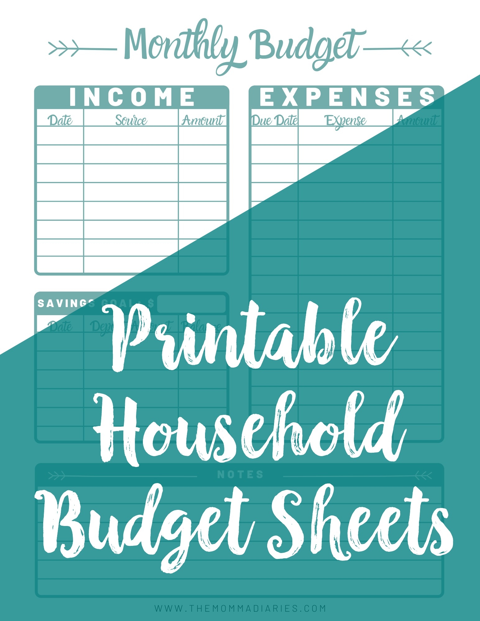 Printable Household Budget Sheets The Momma Diaries