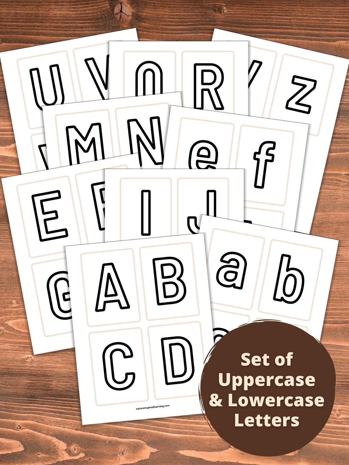 Printable Letter Flashcards A Z Nature Inspired Learning