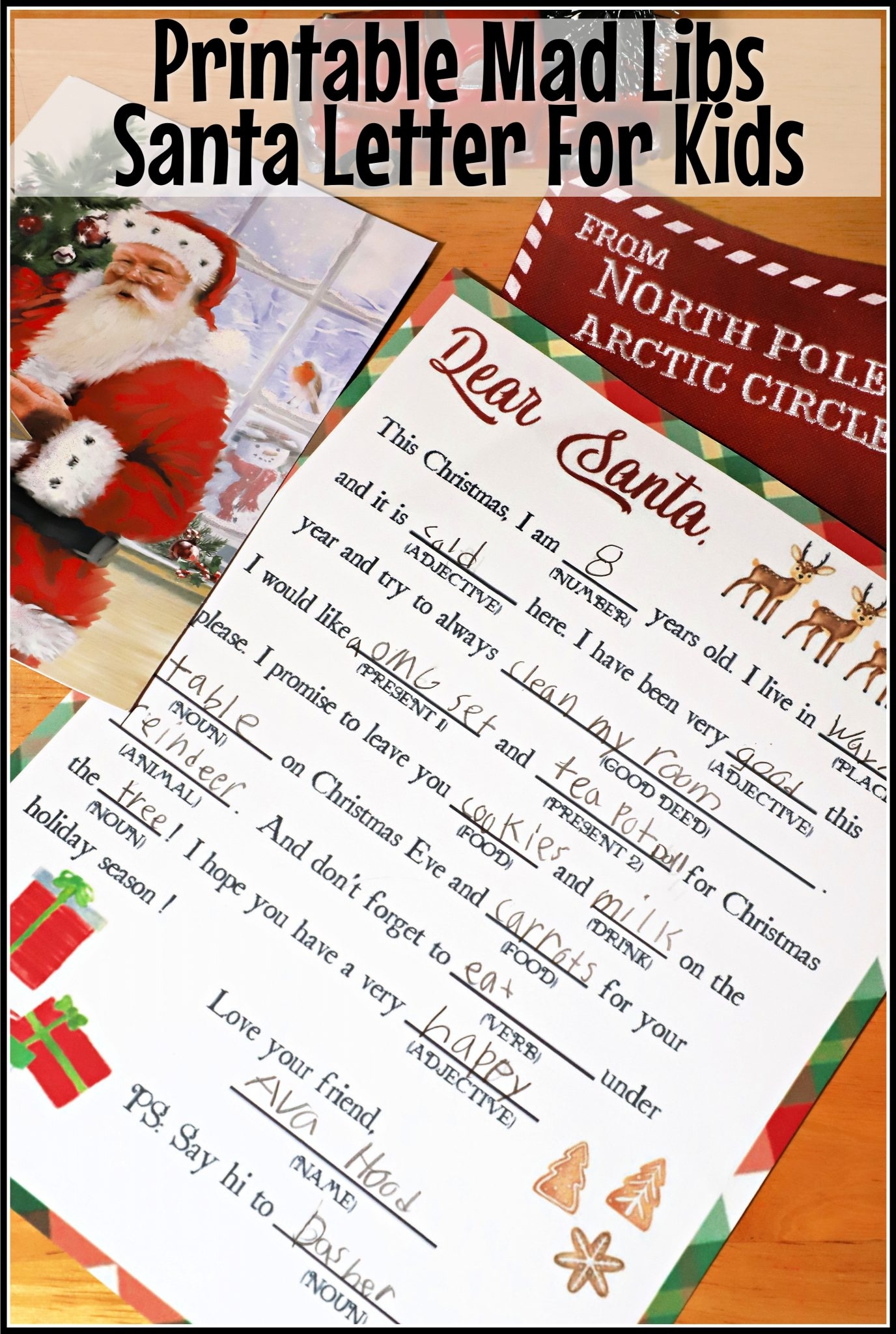 Printable Mad Libs Santa Letter For Kids For The Love Of Food