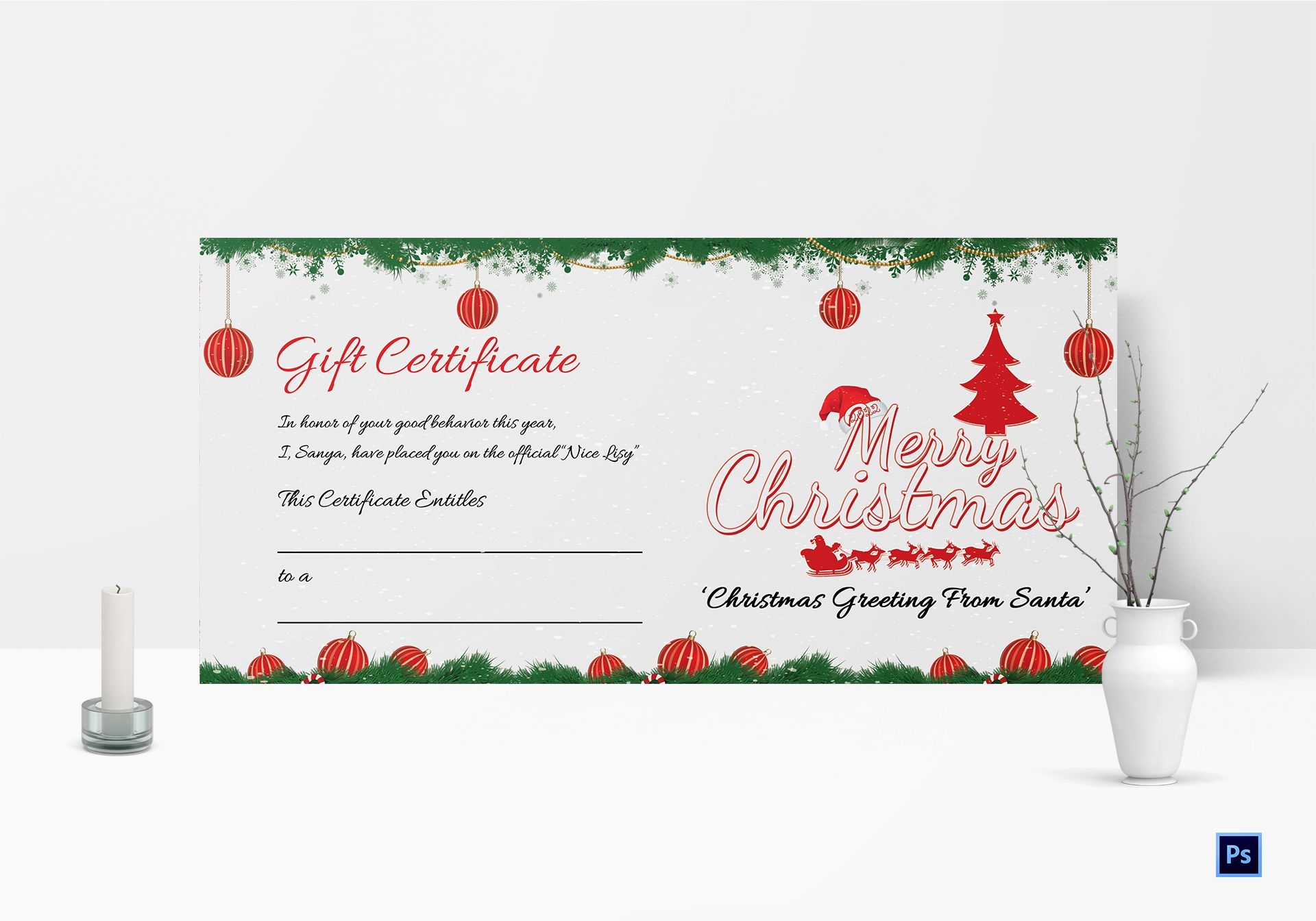 Free Printable Gift Certificate Template