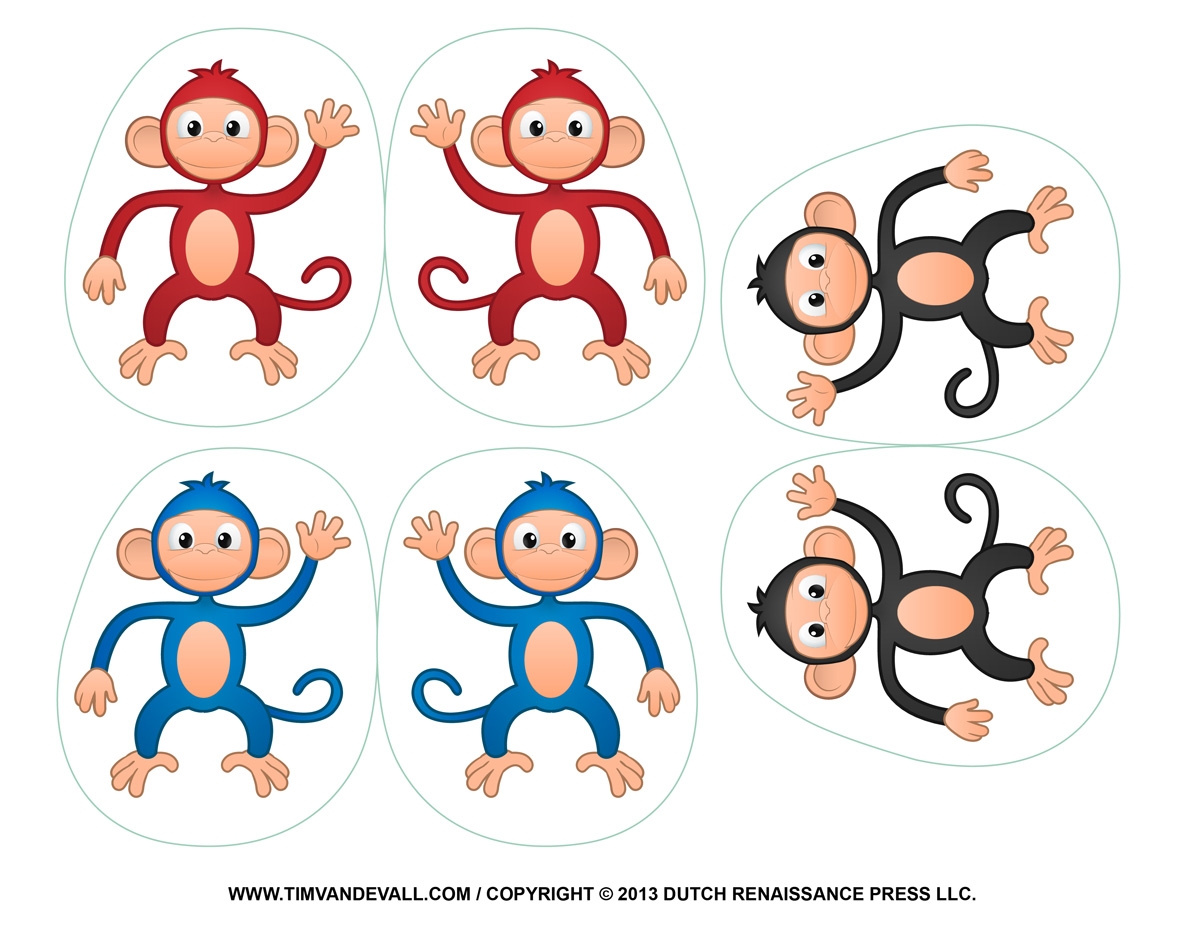 Printable Monkey Clipart Coloring Pages Cartoon Crafts For Kids