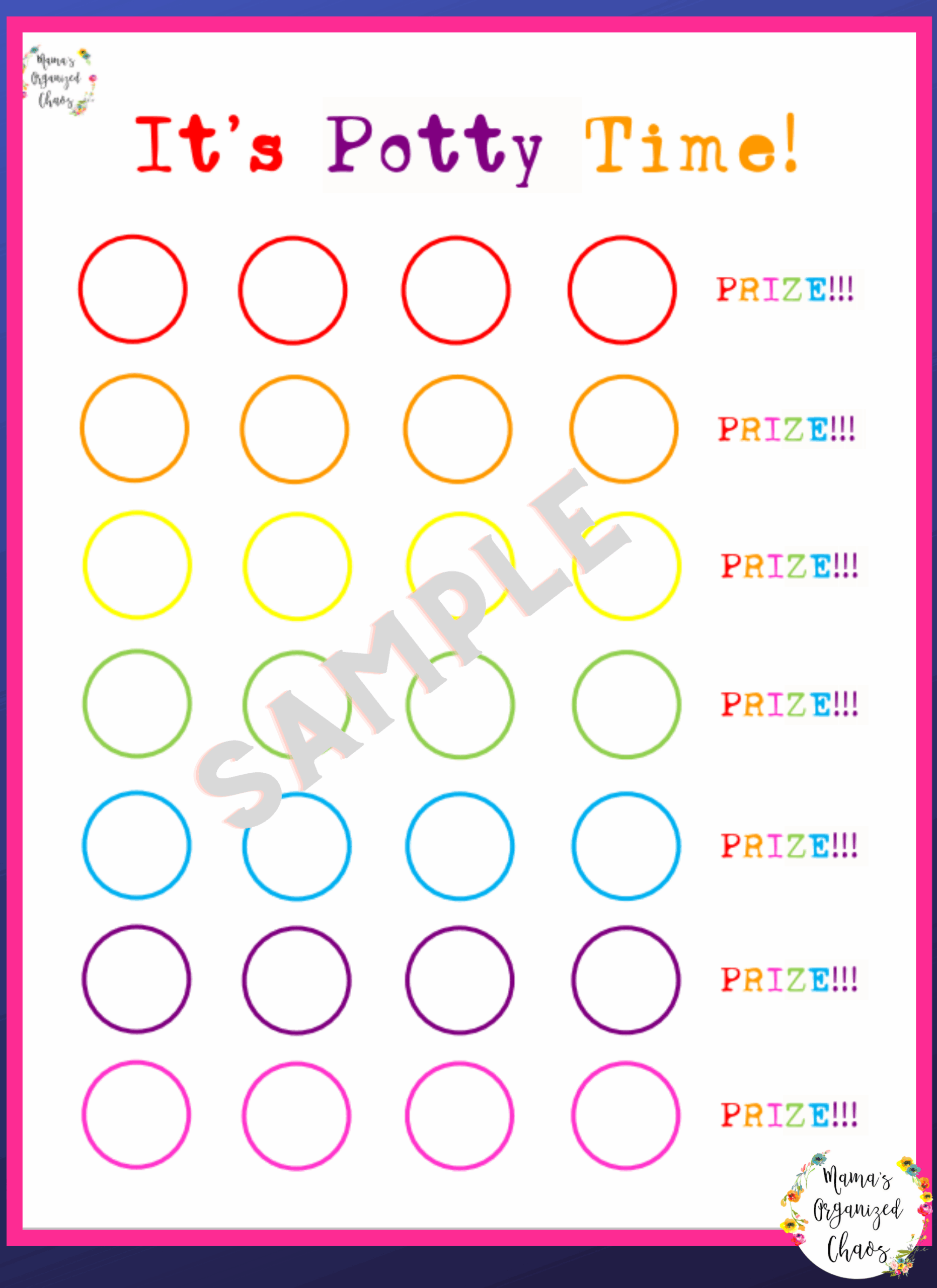 Printable Potty Training Reward Chart Printable Parenting Tools