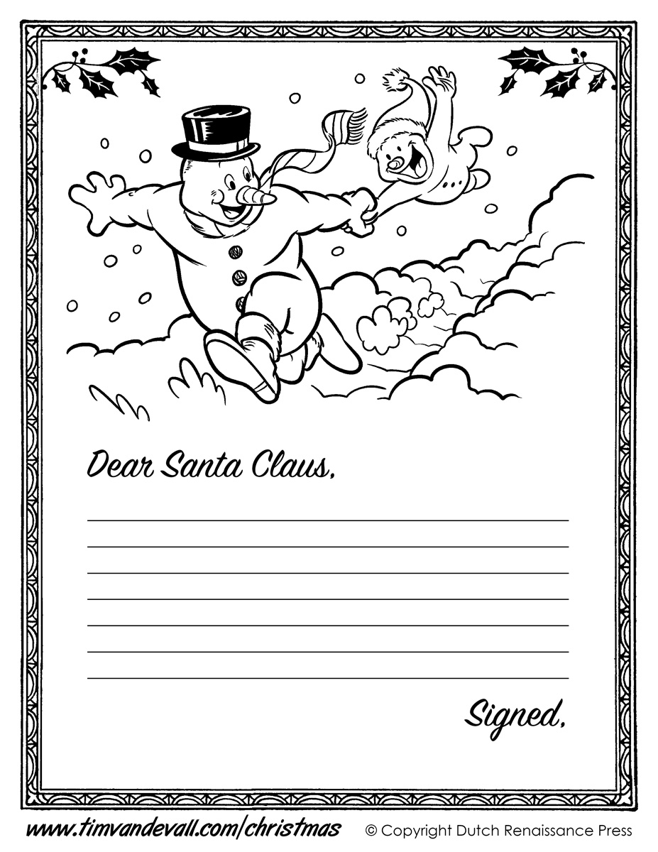 Free Printable Santa Letter Template