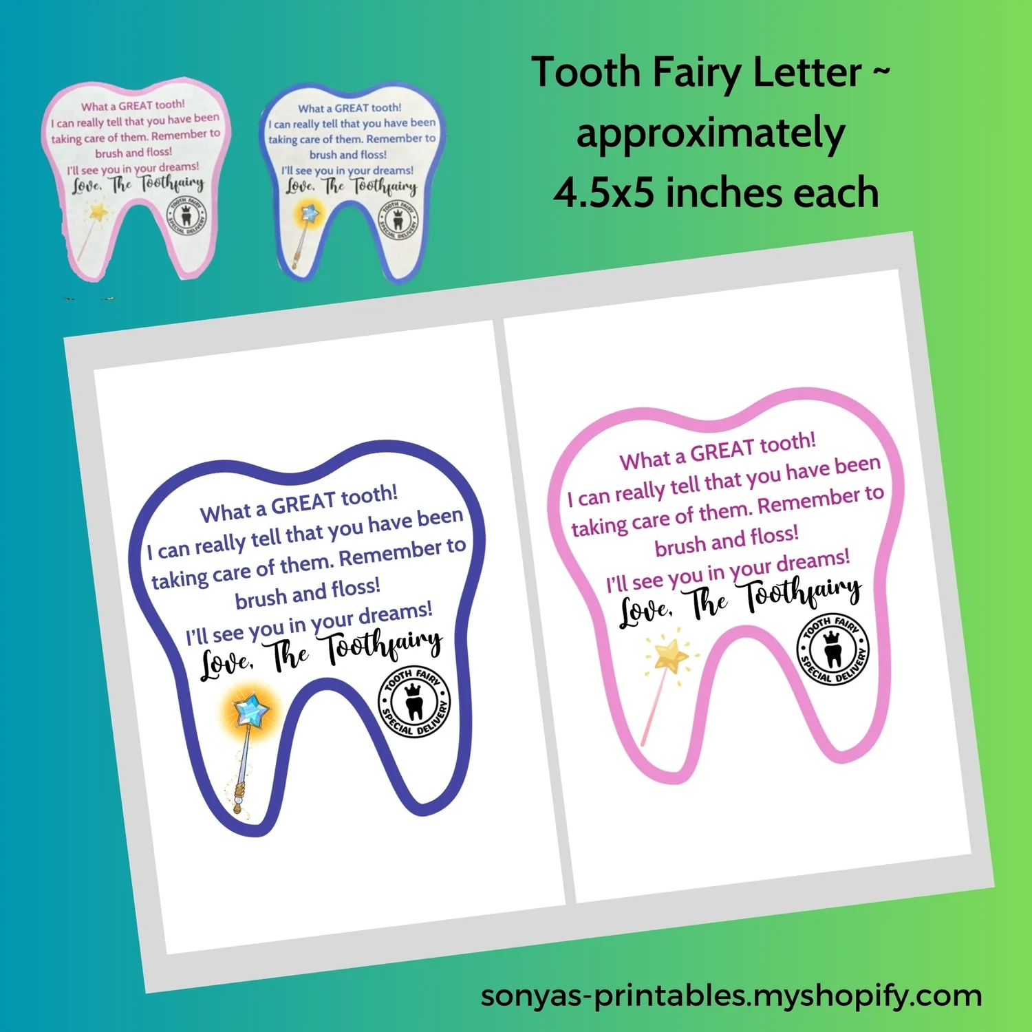 Printable Tooth Fairy Letter Tooth Fairy Letter For Boy Tooth Fairy Letter For Girl Payhip