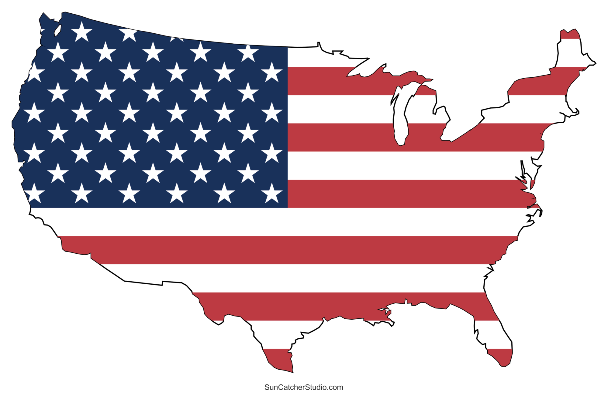 Free Printable Map Usa States