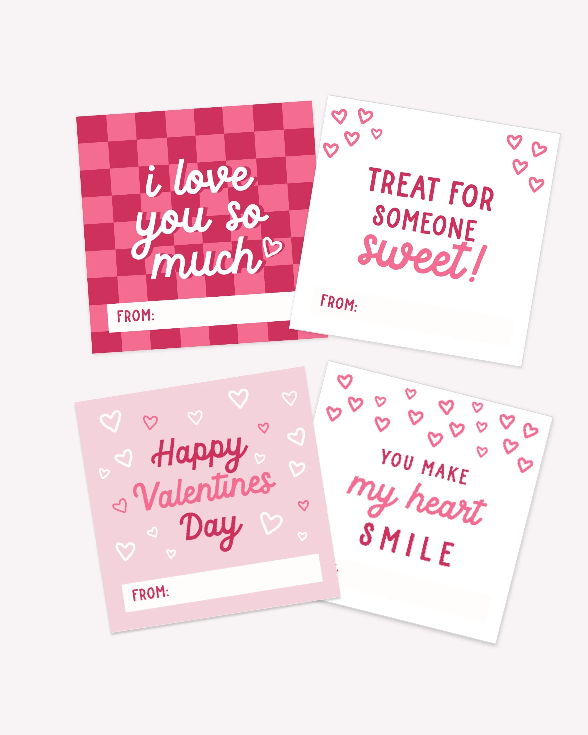 Printable Valentine s Day Cards Classmate Valentines Cards Happy Valentine s Day Cards Instant Download Etsy
