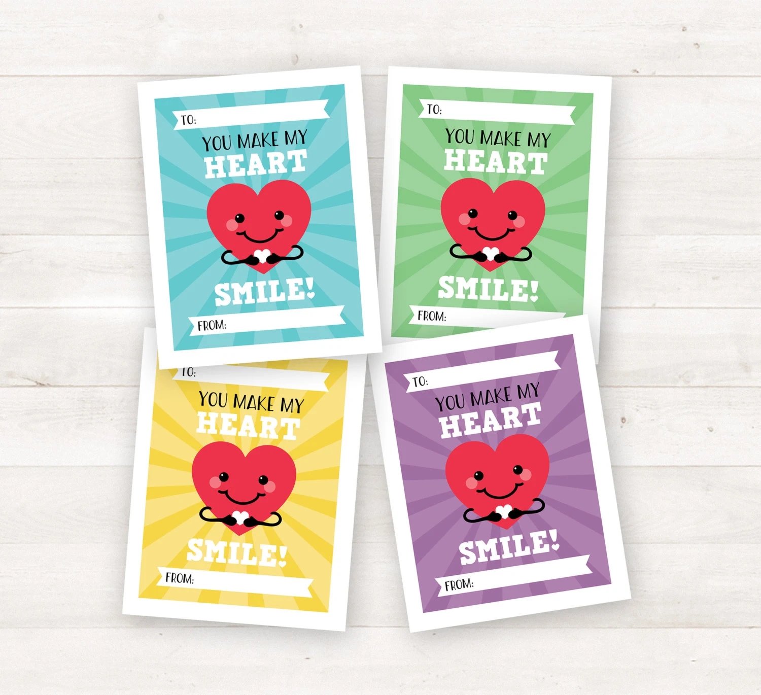 Printable Valentines Printable Valentine Card Kids Valentines School Valentines Teacher Card Kids Valentine Cards You Make My Heart Smile Etsy