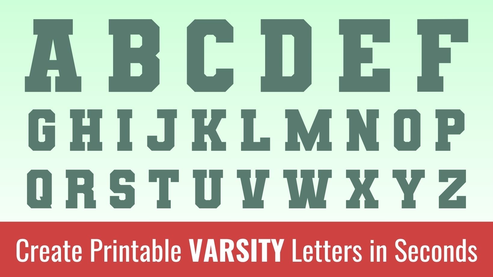 Printable Varsity Letters Free Alphabet Font Letter Templates