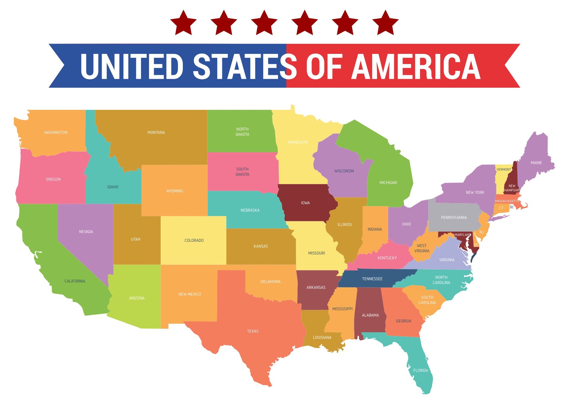Free Printable Map Of The United States Pdf