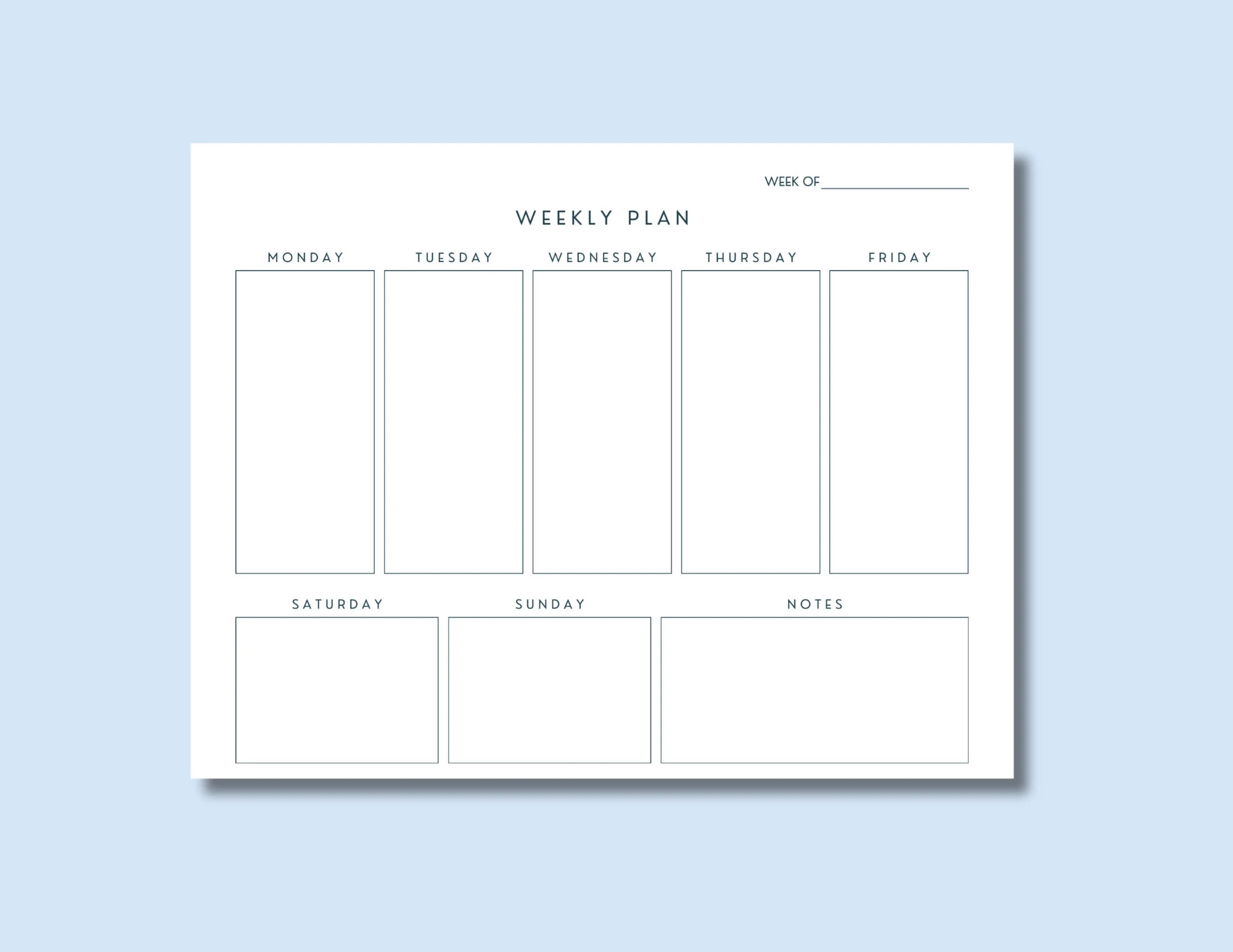 Printable Weekly Planner Bundle Weekly Calendar Digital Week Planner PDF Template Customizable To do List Kids Chore Grocery Travel Etsy