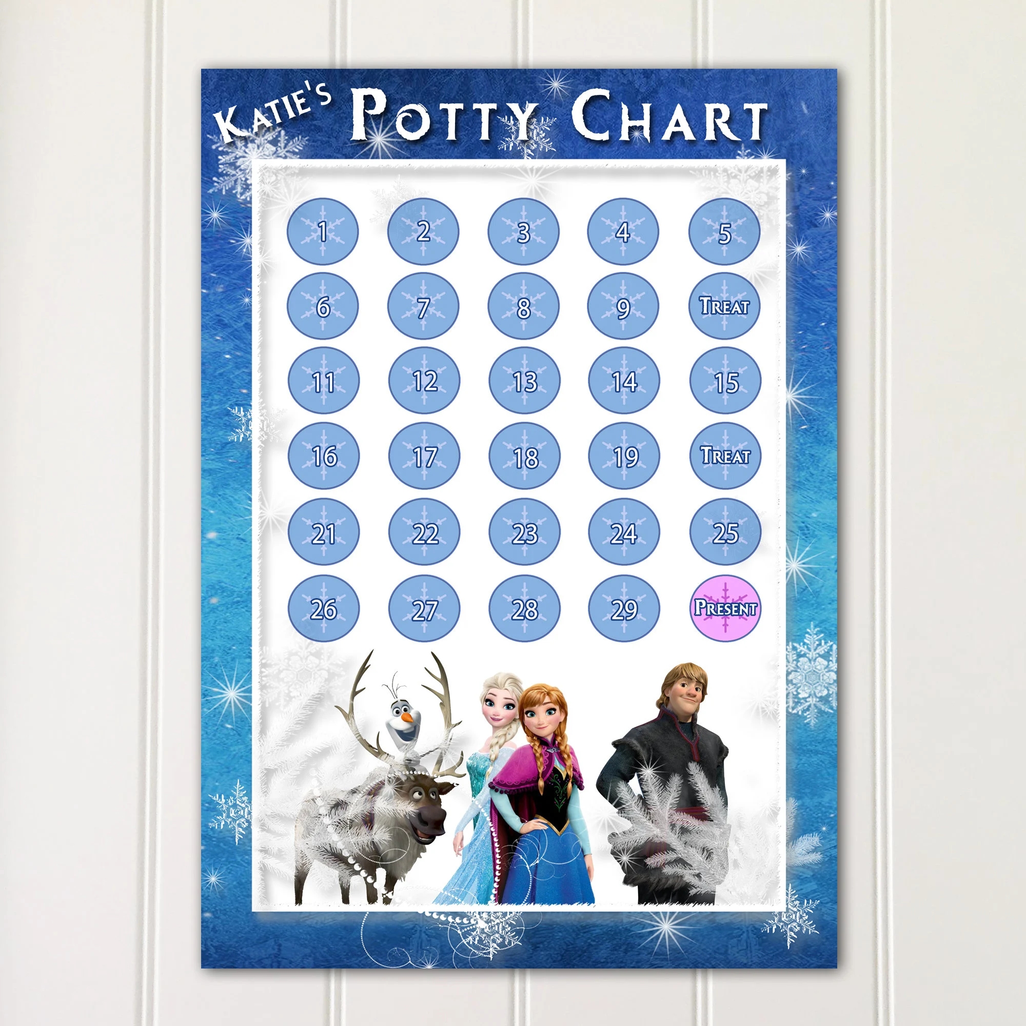Printed Inspired Disney Frozen Reward Chart Potty Chart Toilet Chart Kids Children Star Chart Custom Personalised Etsy