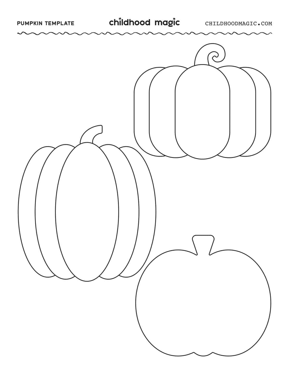 Pumpkin Outline Childhood Magic