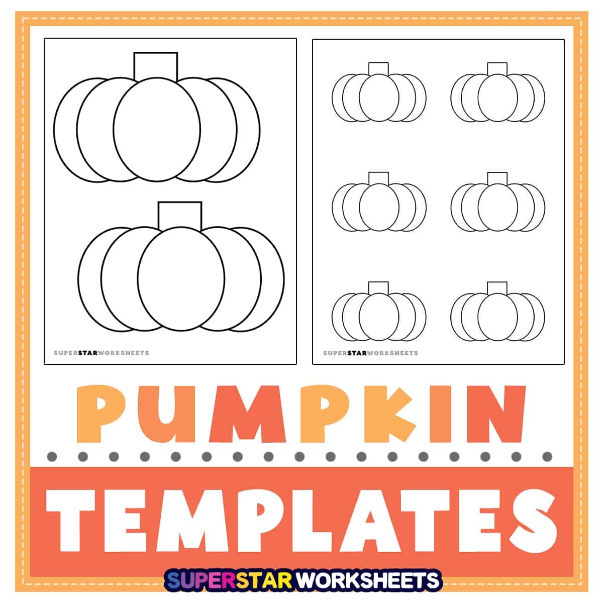 Pumpkin Template Free Printables Superstar Worksheets