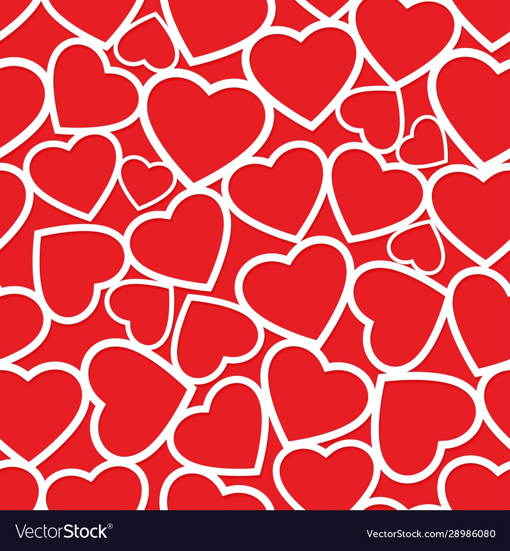 Red Heart Cutout Pattern Royalty Free Vector Image