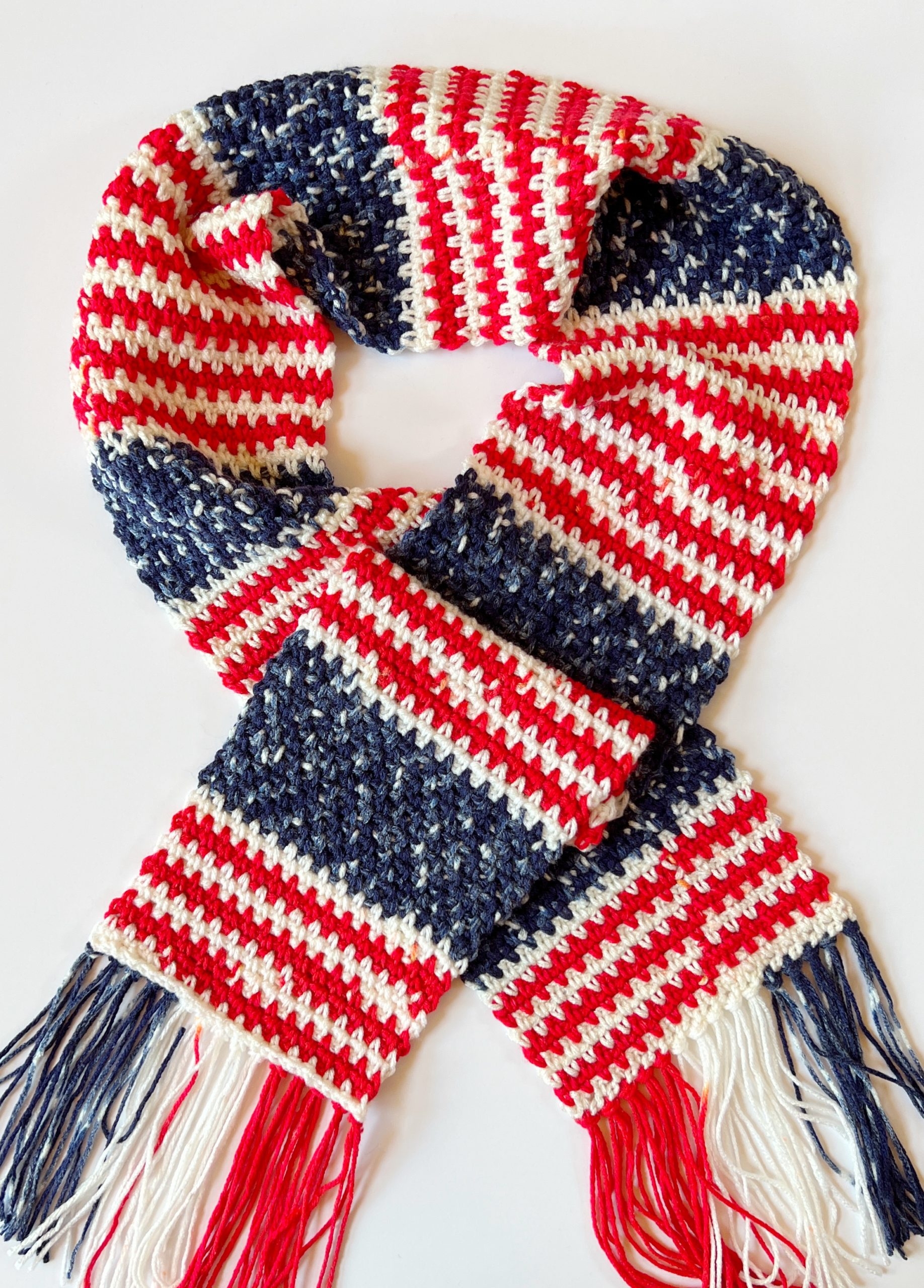 Red Heart Super Saver Americana Scarf Daisy Farm Crafts