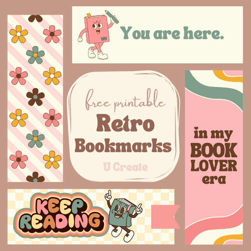 Retro Printable Bookmarks U Create