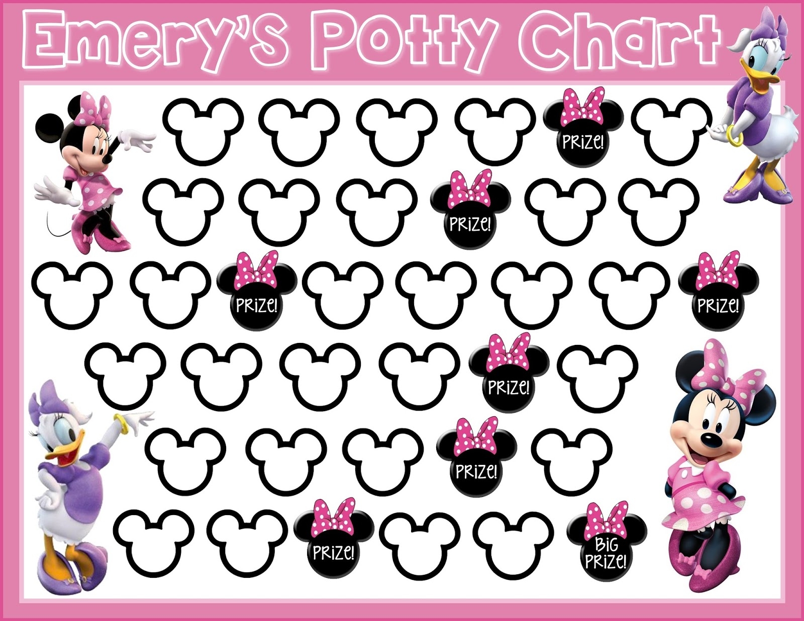 Potty Training Reward Chart Printable Free