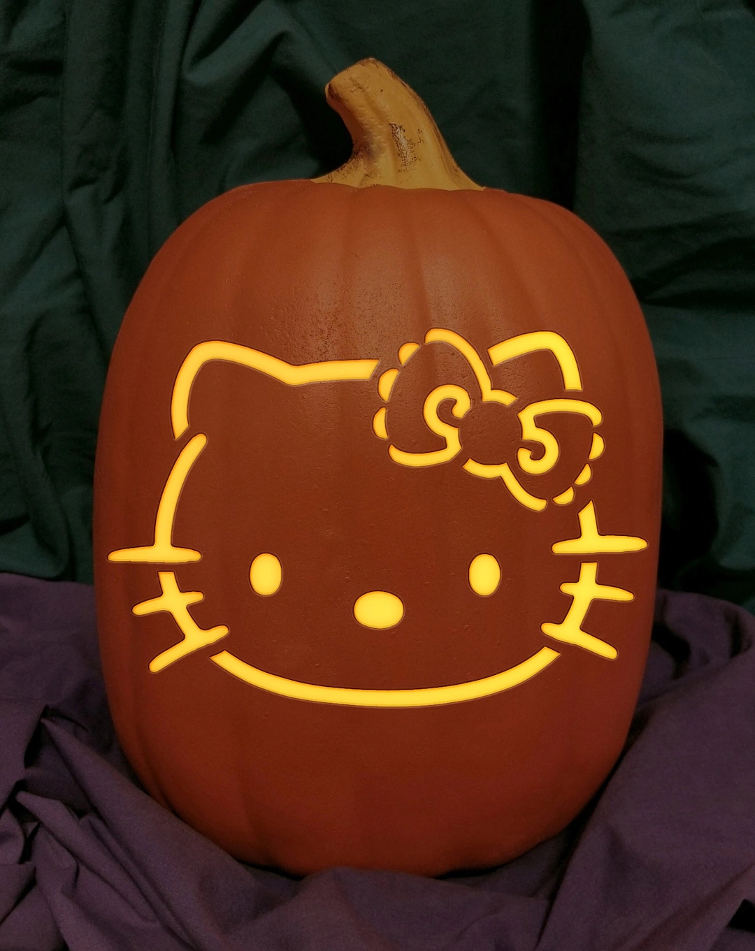 Sanrio Hello Kitty Carved Foam Permanent Pumpkin Etsy