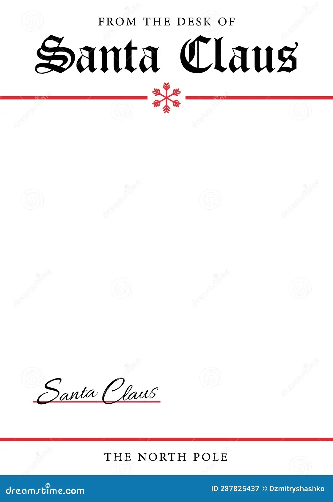 Free Printable Santa Letterhead