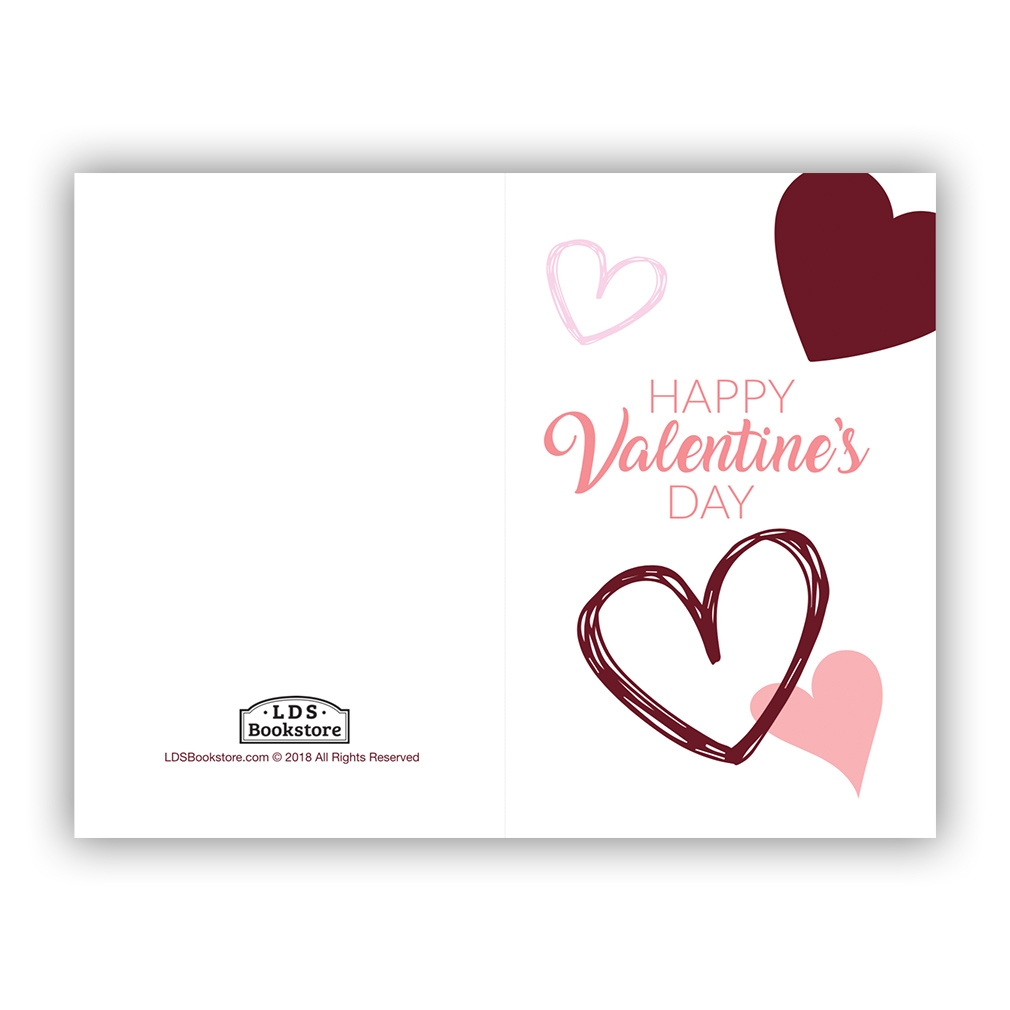 Scattered Hearts Valentine s Day Card Digital Download In LDS Valentine s Day Printables On LDSBookstore