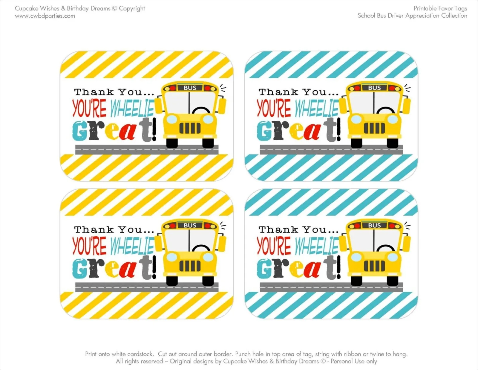 School Bus Driver Appreciation Free Printables Teacher Appreciation Week The Party Teacher