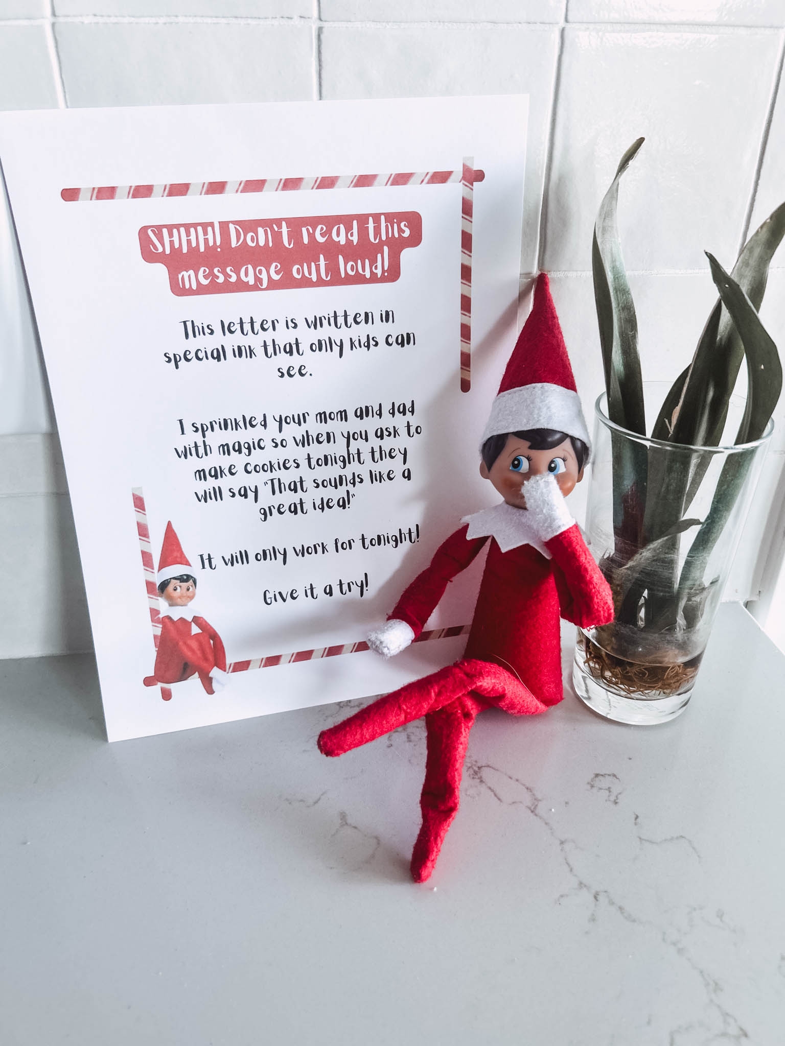 Secret Elf Message Free Printable For Kid s Eyes Only PRACTICAL PRETTY
