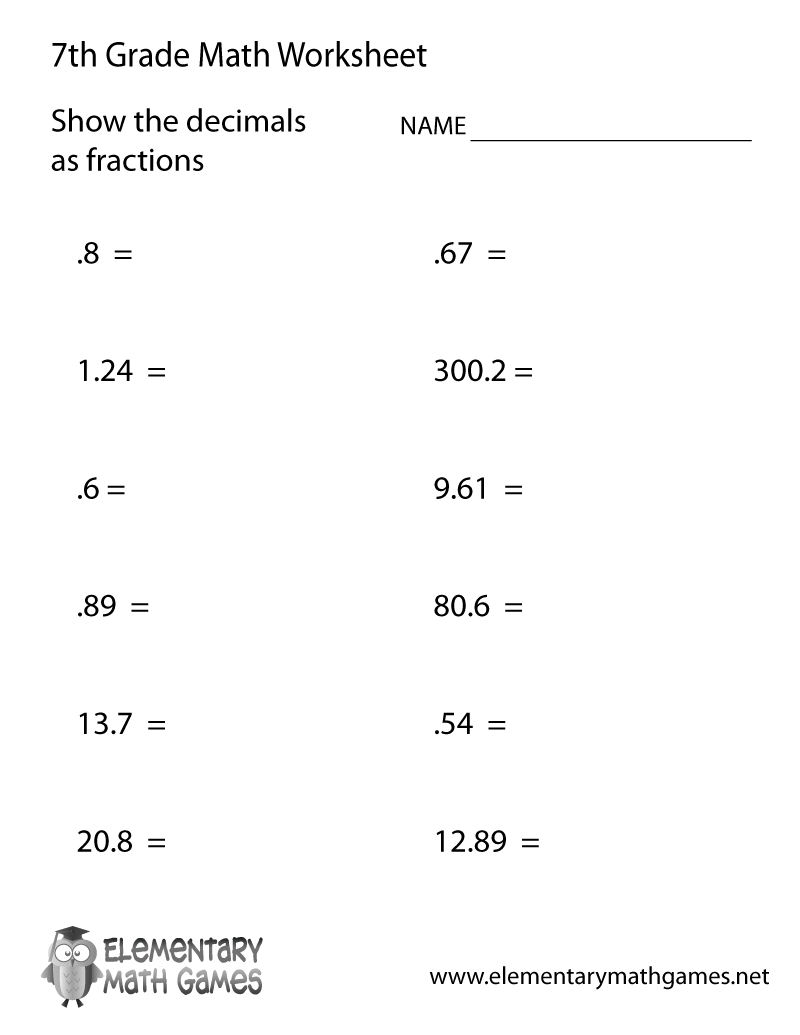 Free Math Worksheets Printable Kuta