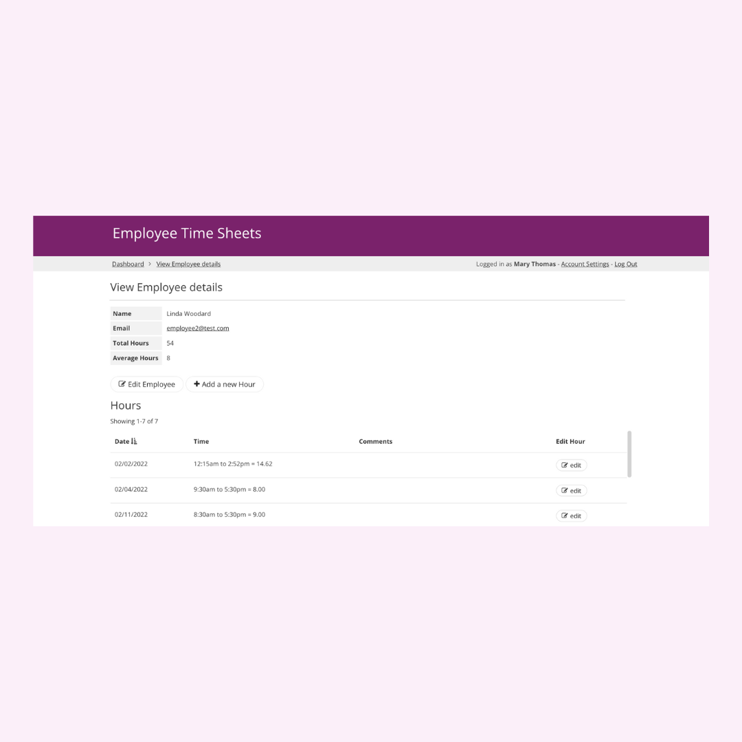 Simple Excel Timesheet Template Knack