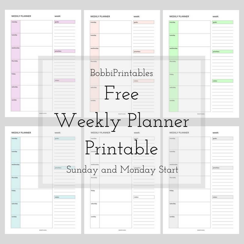 Simple Weekly Planner Printable