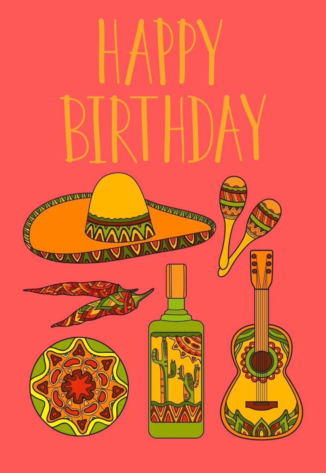 Happy Birthday Cards Printable Free Spanish