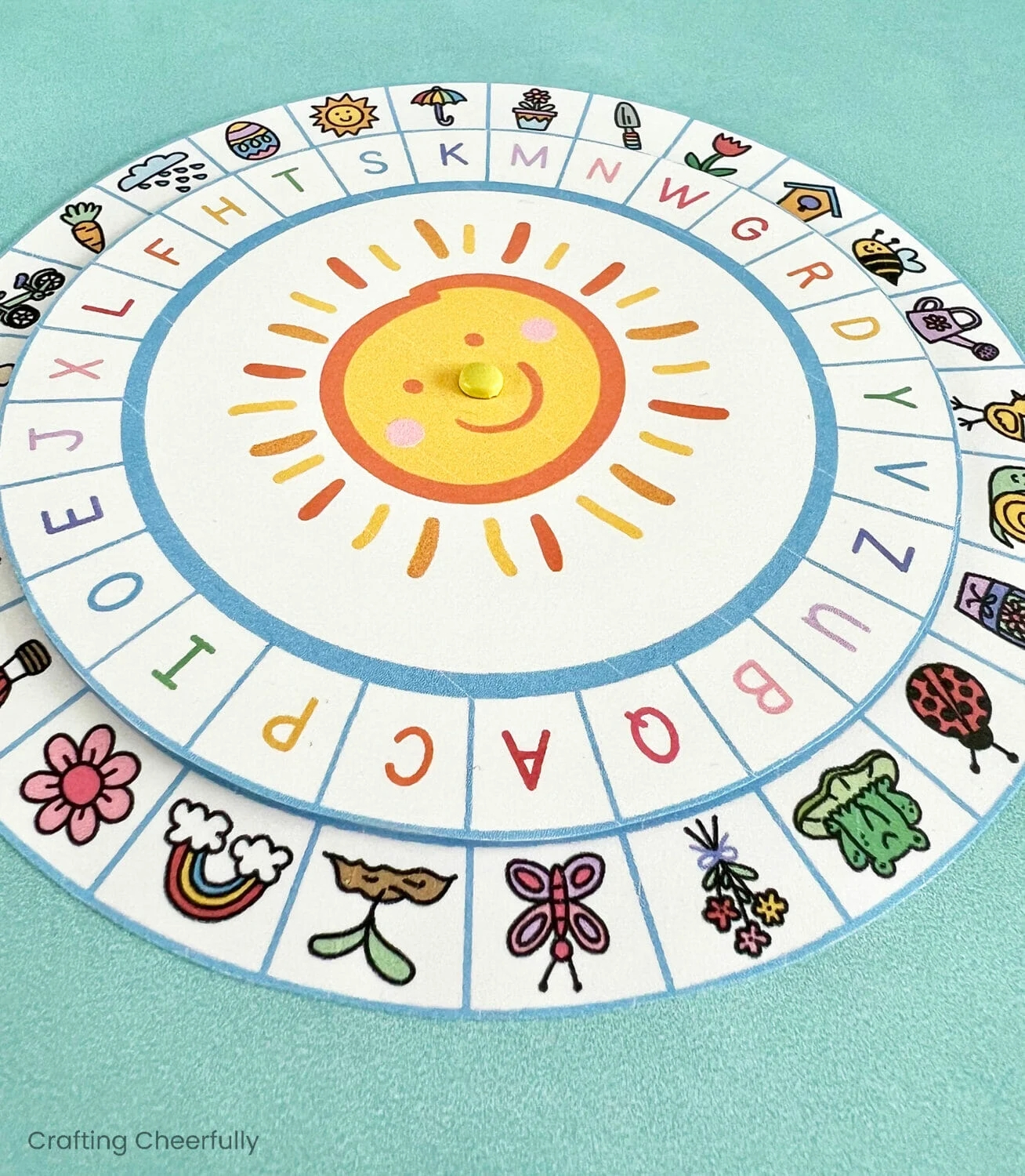 Spring And Easter Decoder Wheel Activity For Kids Crafting Cheerfully