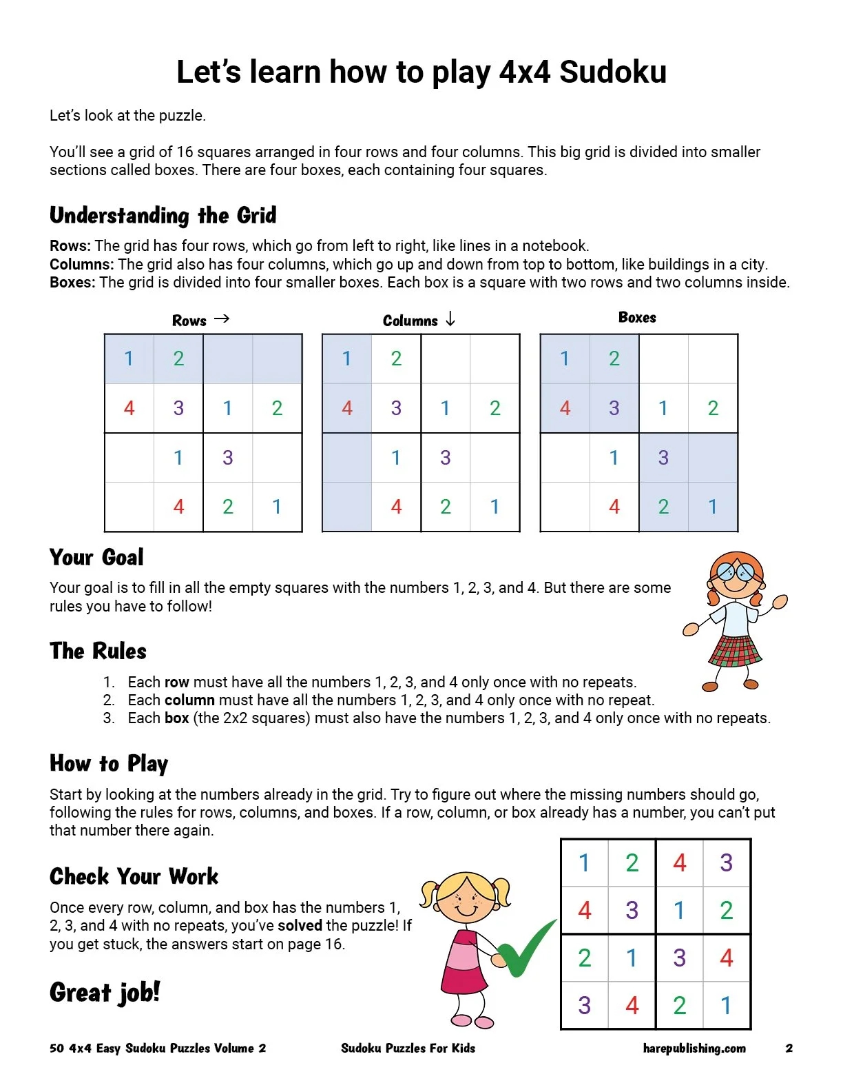 Sudoku Puzzles Printable Free 4x4