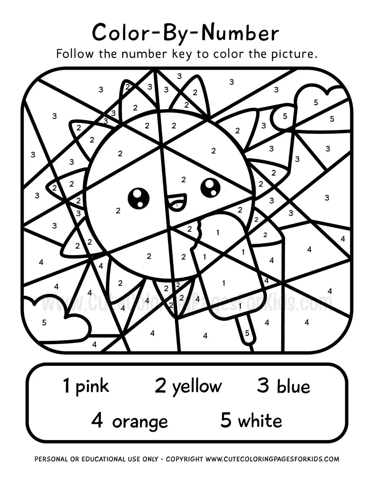 Free Printable Paint By Numbers For Kids