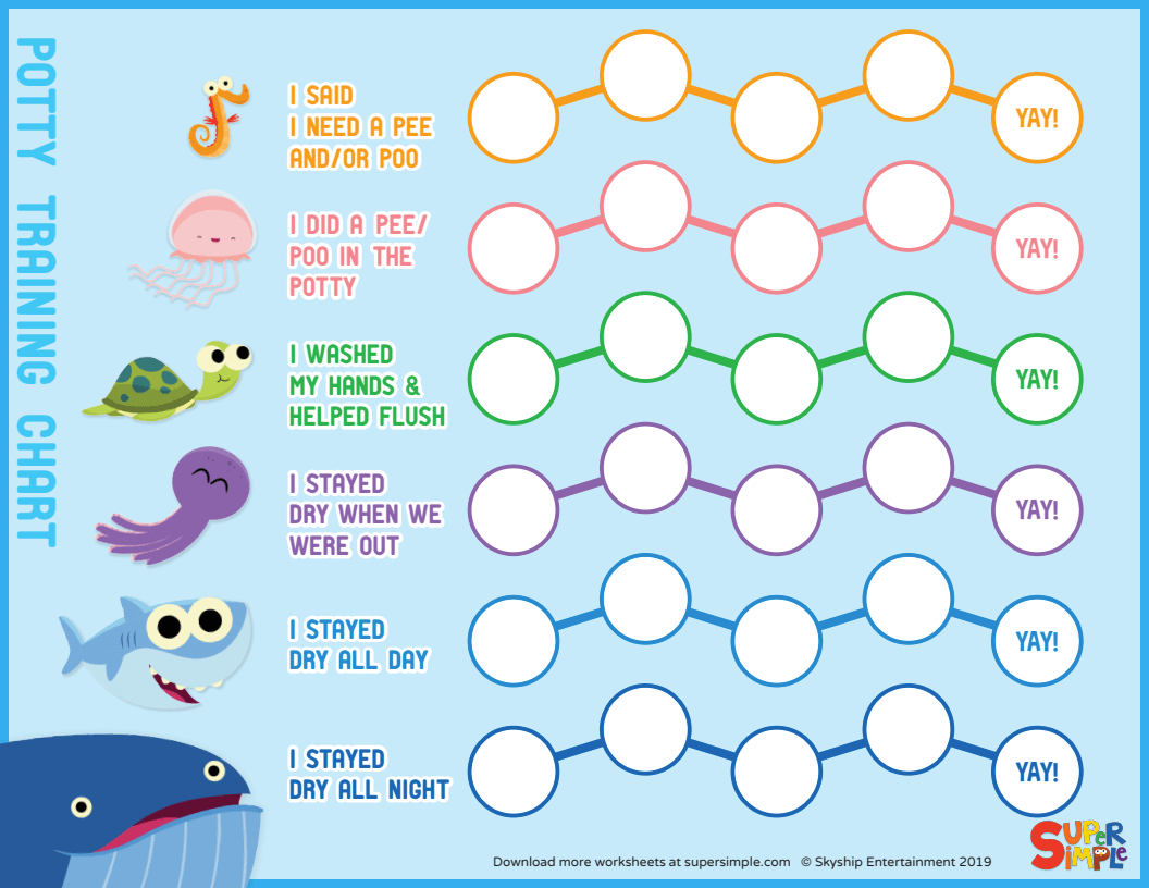 super simple potty training chart super simple