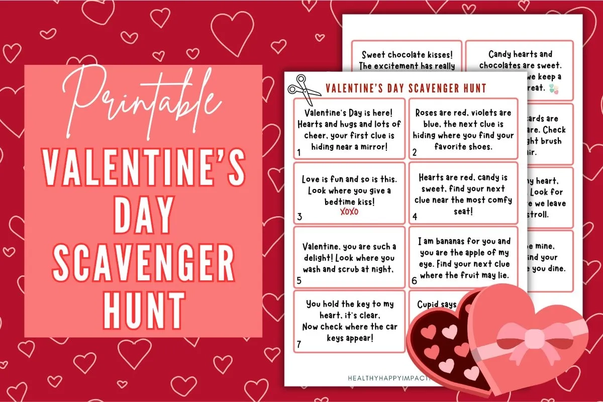 Sweet Valentine s Day Scavenger Hunt With Printable Clues 