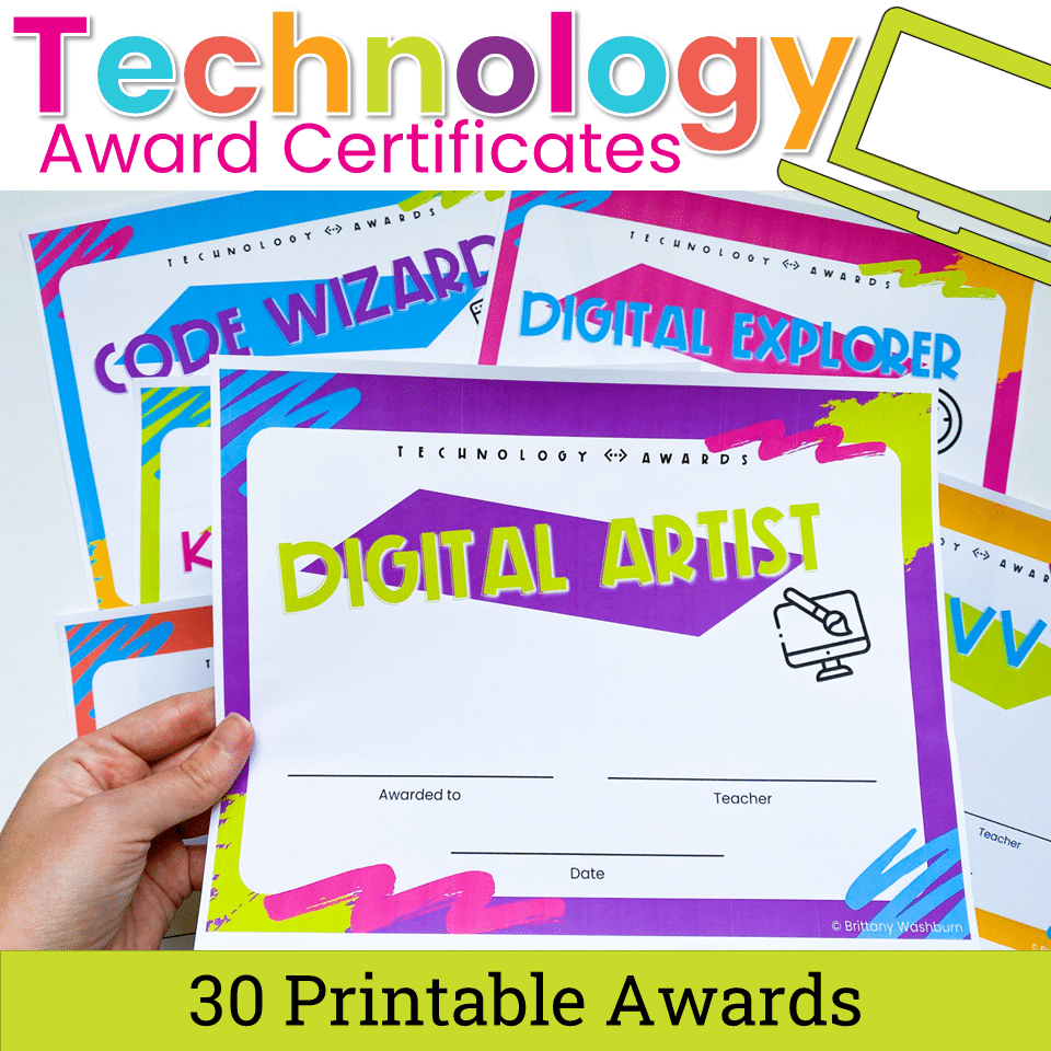 Technology Skills Award Certificates 