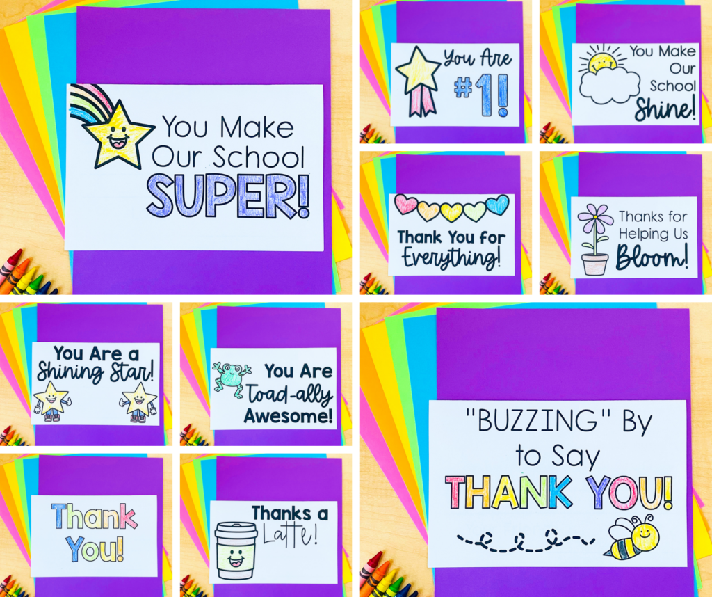 Thank You Cards For Students Free Printable Templates 
