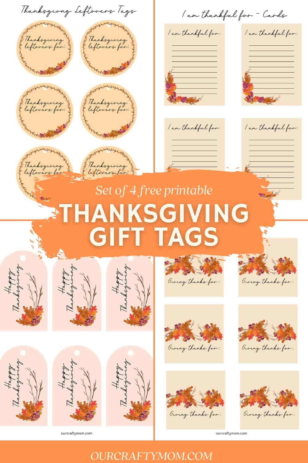 Free Thanksgiving Printable Tags