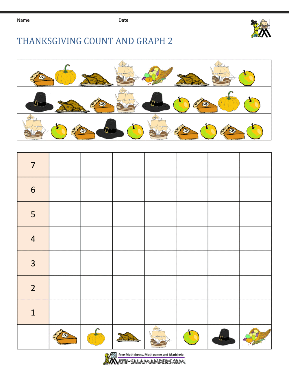 Free Thanksgiving Printables For Third Grade
