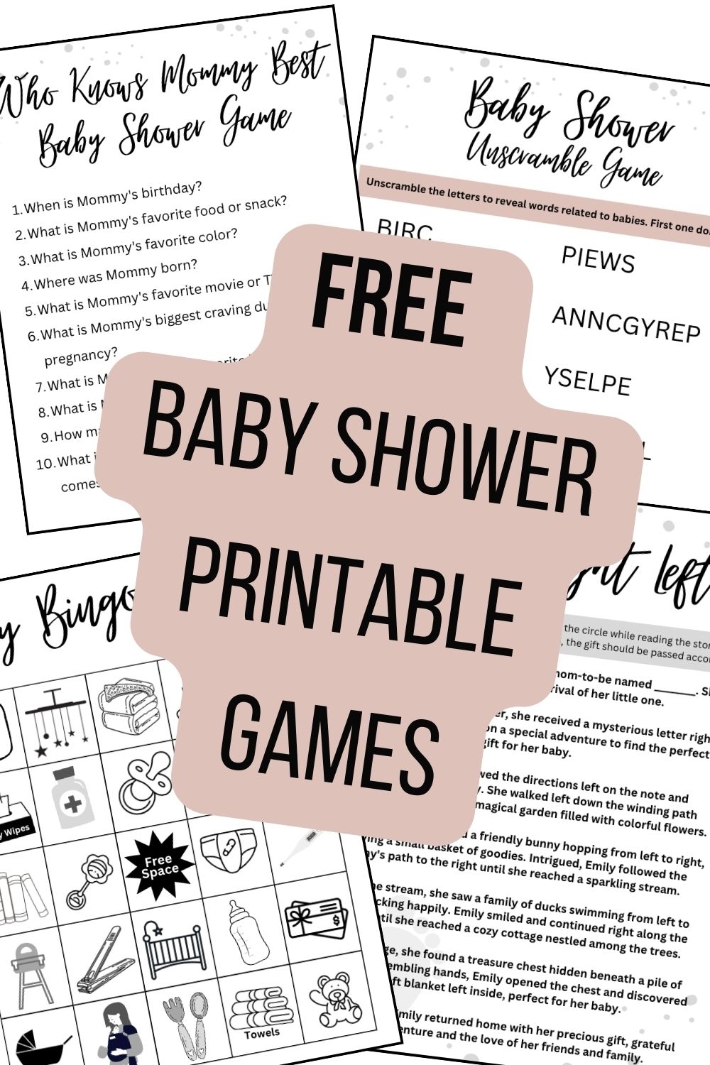 The Best Printable Baby Shower Games For Free The Best Printable Baby Shower Games For Free