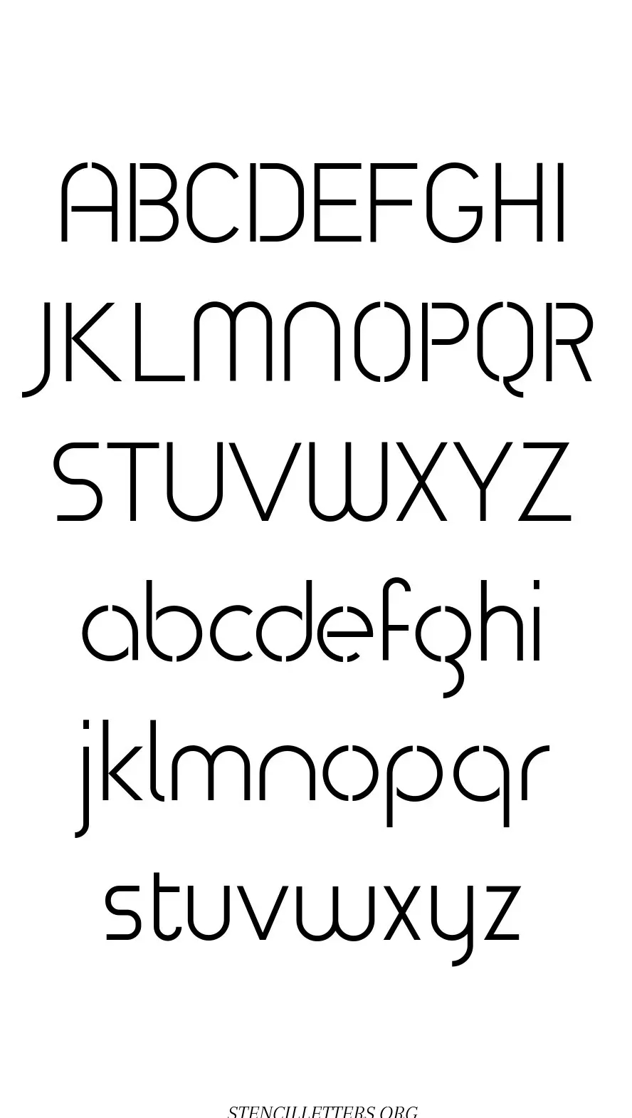 Thin Circle Free Printable Letter Stencils With Outline Cutout Letters Stencil Letters Org