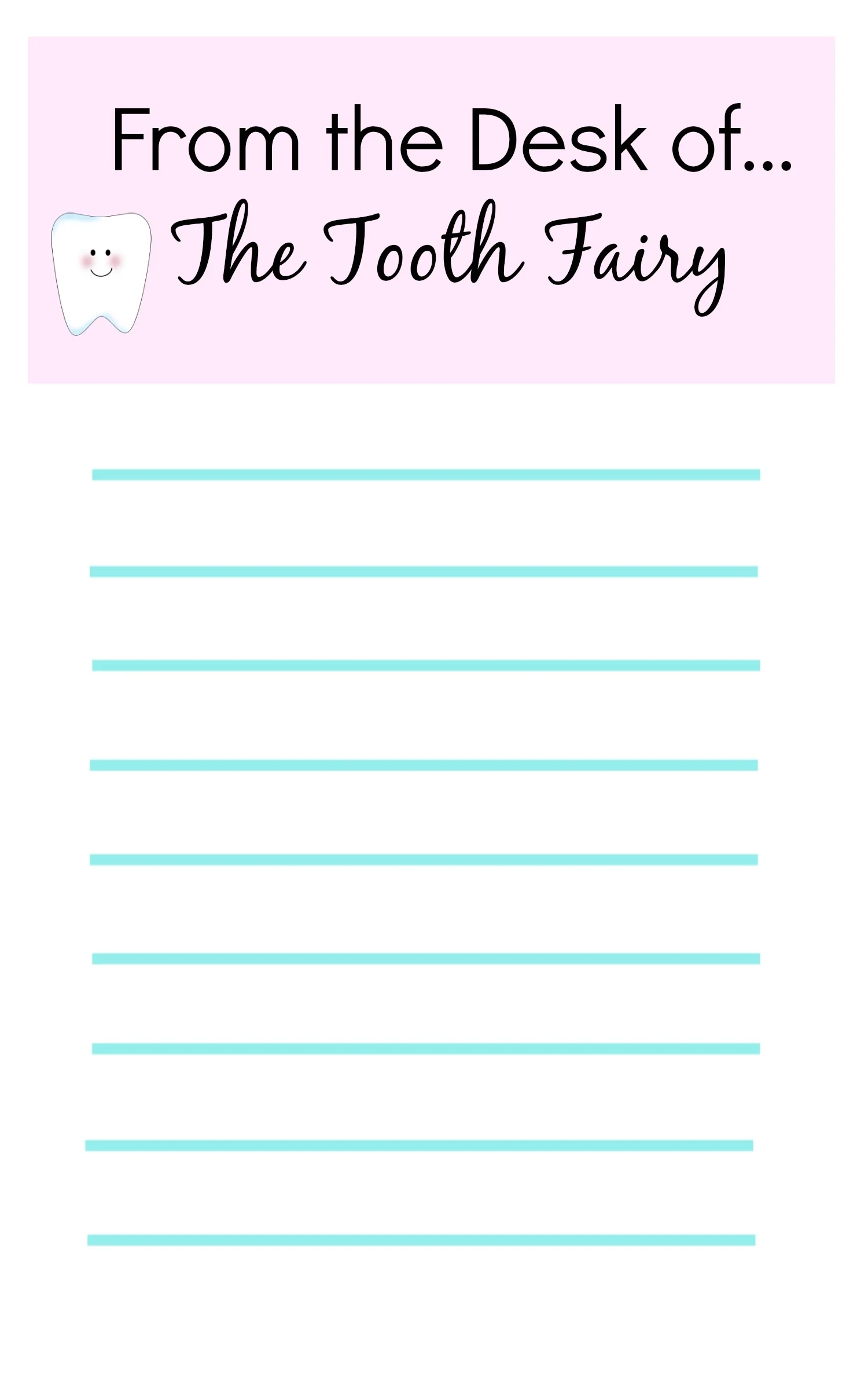Tooth Fairy Ideas And Free Printables Tooth Fairy Letterhead Report Card