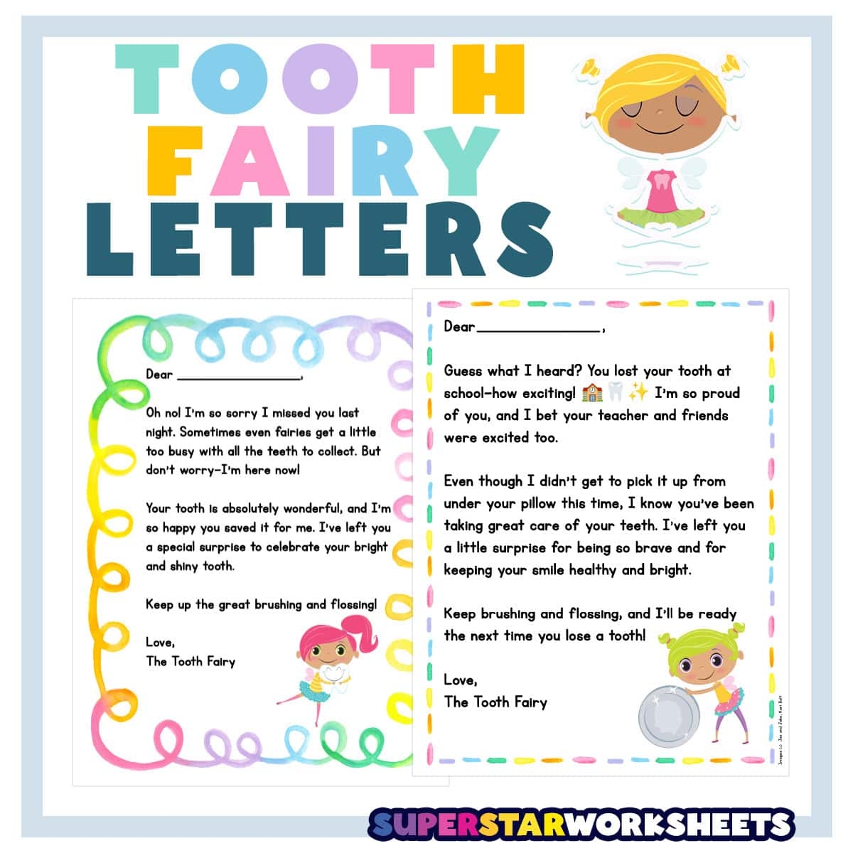 Free Printable Tooth Fairy Letter For Big Boy