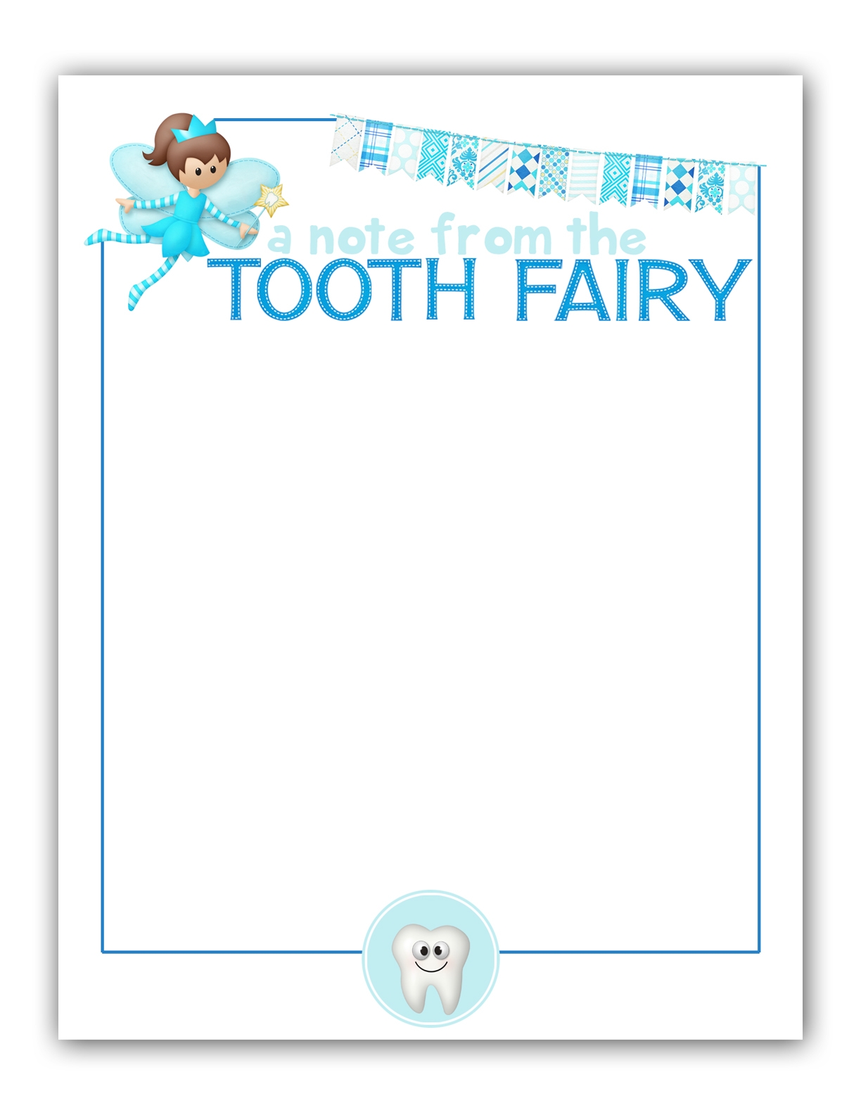 Tooth Fairy Printable Note Printable Story Prompts