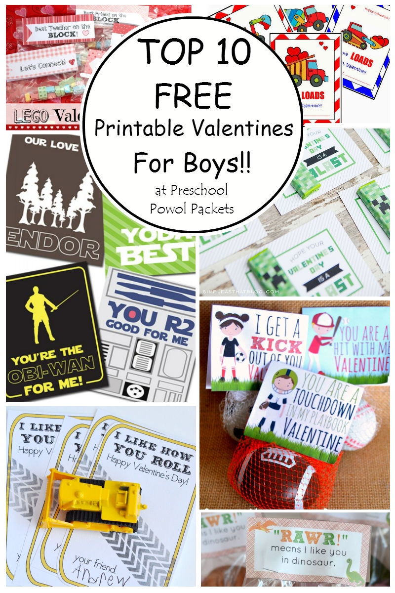 Top 10 FREE Printable Valentines Cards For Boys Top 10 FREE Printable Valentines Cards For Boys
