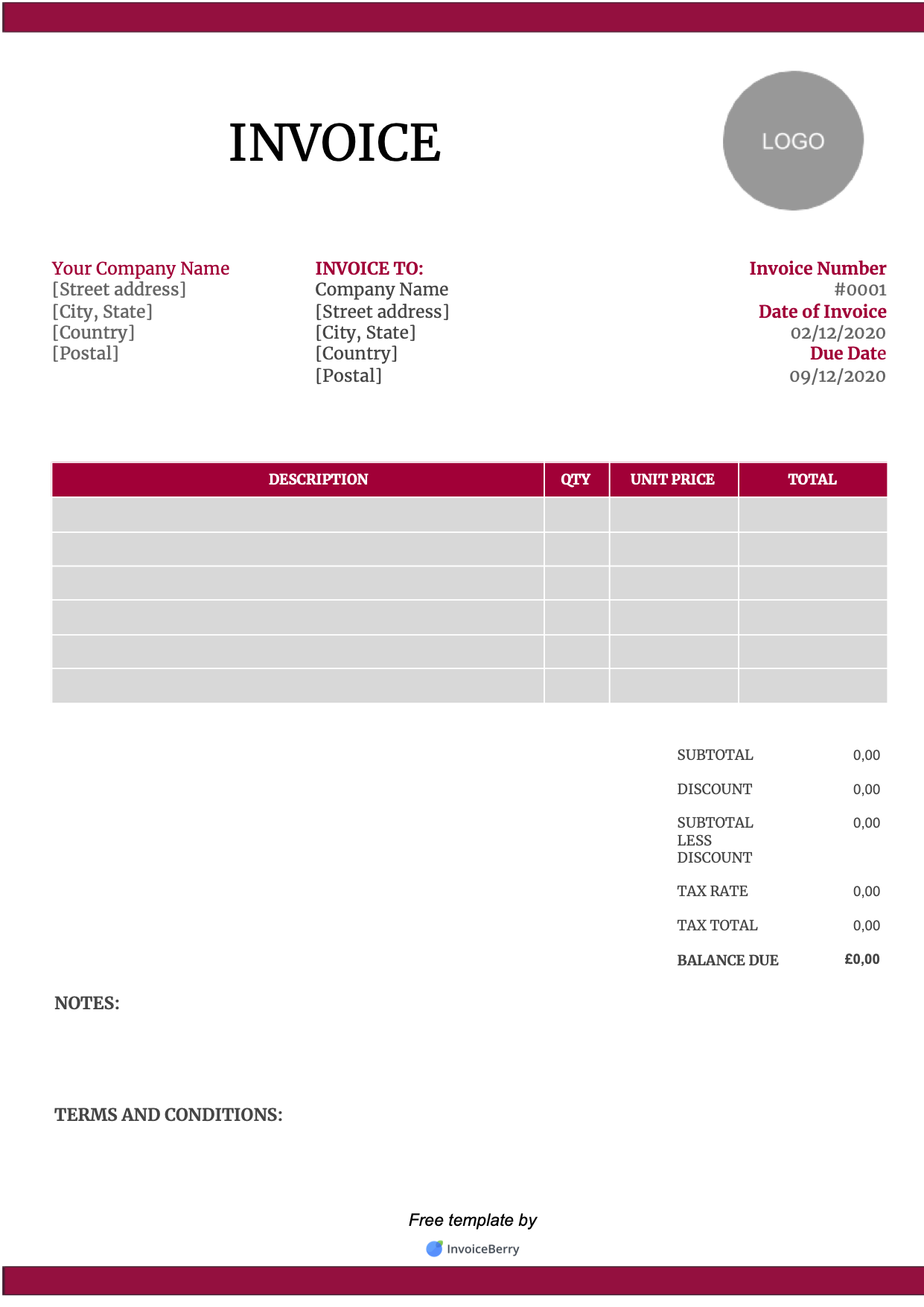 Top Free Invoice Templates For UK Contractors And Companies InvoiceBerry